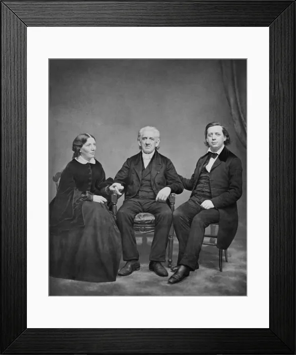 Framed Print : Prominent Presbyterian minister, Lyman Beecher, with his most famous children: Harriet Beecher Stowe and Henry Ward Beecher (BSLOC_2018_5_41) Framed Print : Prominent Presbyterian minister, Lyman Beecher, with his most famous children: Harriet Beecher Stowe and Henry Ward Beecher (BSLOC_2018_5_41)