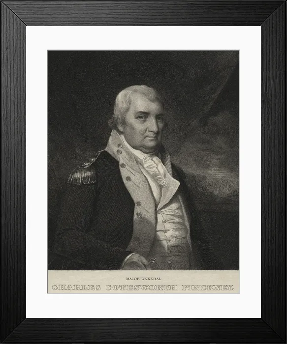 Framed Print : Charles-Cotesworth Pinckney was a veteran of the American Revolution from South Carolina, and a delegate to the Constitutional Convention in 1787