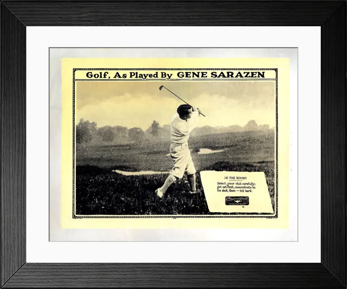 Framed Print : GOLF, AS PLAYED BY GENE SARAZEN, Gene Sarazen, 1932 Framed Print : GOLF, AS PLAYED BY GENE SARAZEN, Gene Sarazen, 1932