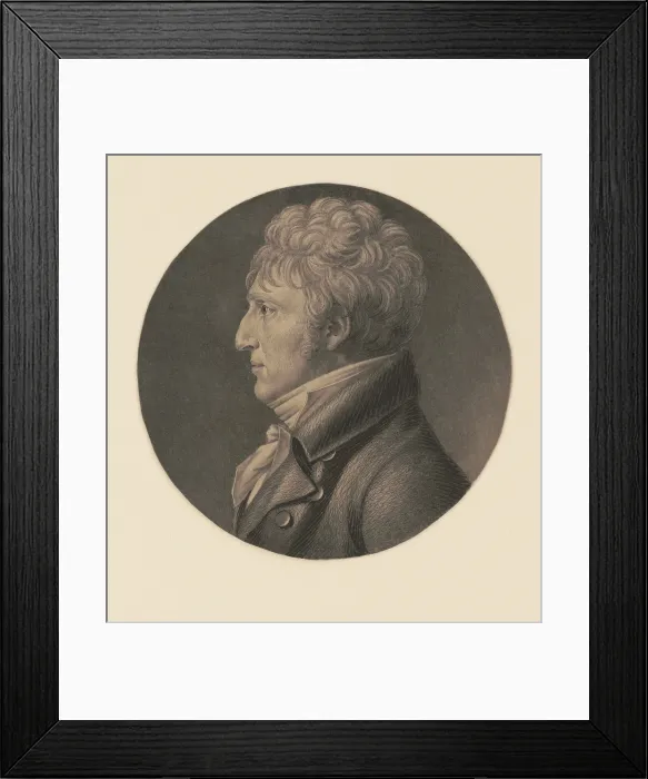 Framed Print : Captain Charles Pinckney, by Charles Balthazar Julien Saint-Mmin, 1806. He served in the Washington administration as Ambassador to France in 1796