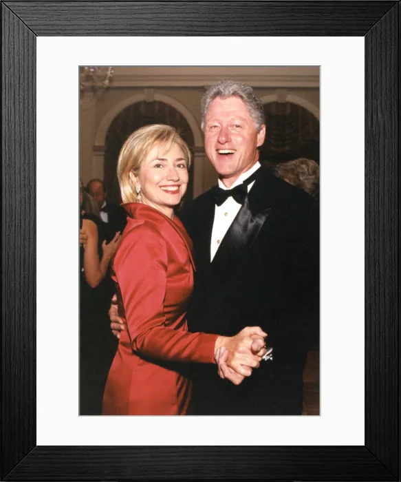 Framed Print : President Bill Clinton and First Lady Hillary Clinton dancing after the National Italian-American Foundation gala dinner at the Washington, DC, Hilton Hotel. Mrs Framed Print : President Bill Clinton and First Lady Hillary Clinton dancing after the National Italian-American Foundation gala dinner at the Washington, DC, Hilton Hotel. Mrs
