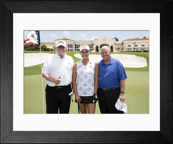 Framed Print : Lexi Thompson, one of the top five LPGA golfers, stands with President Donald Trump and Rush Limbaugh, at the Trump International Golf Club in West Palm Beach, Florida Framed Print : Lexi Thompson, one of the top five LPGA golfers, stands with President Donald Trump and Rush Limbaugh, at the Trump International Golf Club in West Palm Beach, Florida