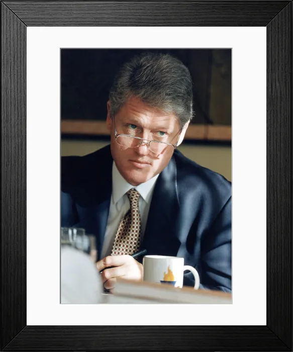 Framed Print : President Bill Clinton hosted the annual meeting of APEC, Asian-Pacific Economic Cooperation, which promoted free trade among its 17 member nations in Nov. 1993
