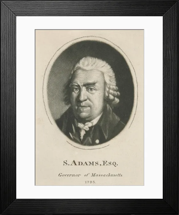 Framed Print : Samuel Adams was Governor of the Commonwealth of Massachusetts from Oct. 8, 1794 to June 2, 1797