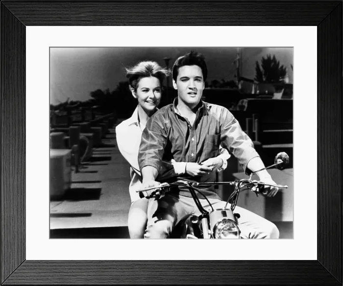 Framed Print : GIRL HAPPY, from left, Shelley Fabares, Elvis Presley, 1965 Framed Print : GIRL HAPPY, from left, Shelley Fabares, Elvis Presley, 1965