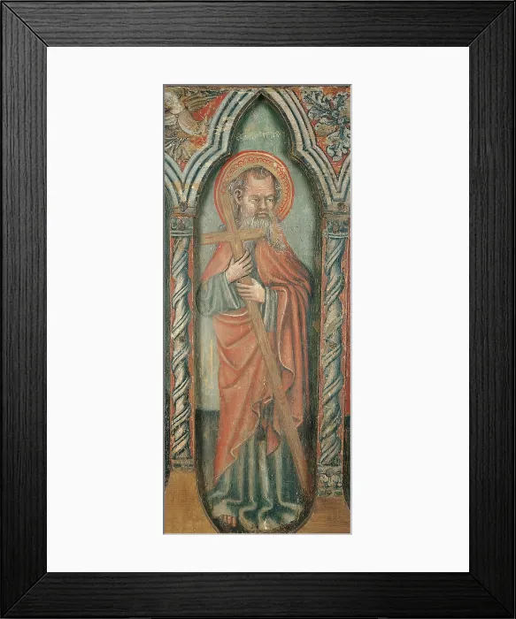 Framed Print : Polyptych of Madonna and Child with Saints, by Maestro di Col di Cugnan, 1410 - 1420 about, 15th Century, wood panel, - Italy, Veneto, Belluno, Col di Cugnan, Parish Church