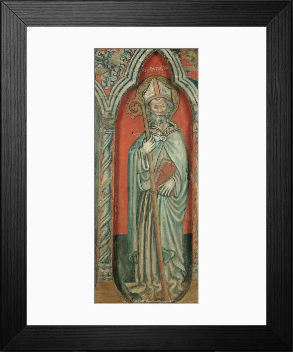Framed Print : Polyptych of Madonna and Child with Saints, by Maestro di Col di Cugnan, 1410 - 1420 about, 15th Century, wood panel, - Italy, Veneto, Belluno, Col di Cugnan, Parish Church