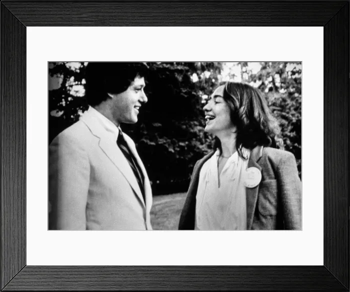 Framed Print : Bill and Hillary Clinton at her 10th year alumni reunion, Wellesley College, in spring 1979 Framed Print : Bill and Hillary Clinton at her 10th year alumni reunion, Wellesley College, in spring 1979