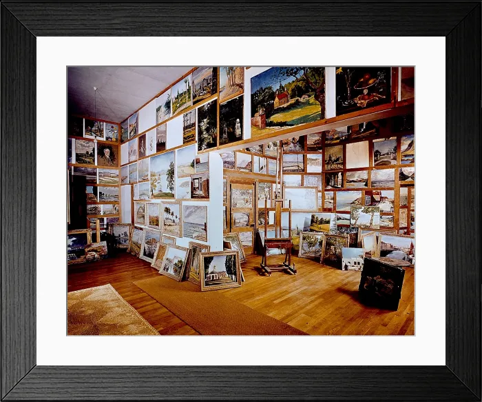 Framed Print : Winston Churchill's painting studio at his country home at Chartwell, Westerham, Kent, 1960s. Churchill constructed a studio at Chartwell in the 1930s. (BSLOC_2021_7_22) Framed Print : Winston Churchill's painting studio at his country home at Chartwell, Westerham, Kent, 1960s. Churchill constructed a studio at Chartwell in the 1930s. (BSLOC_2021_7_22)