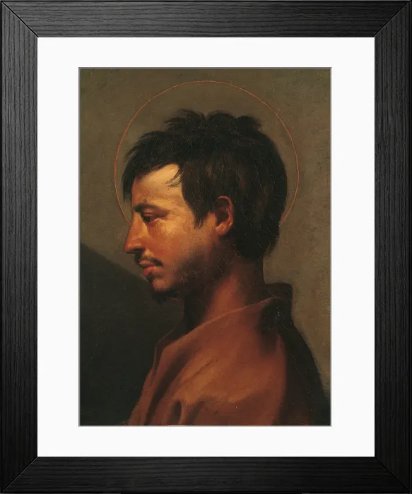 Framed Print : St Thomas, by Unknown Artist, 17th Century, oil on canvas, - Italy, Tuscany, Florence, Longhi Foundation. Full view