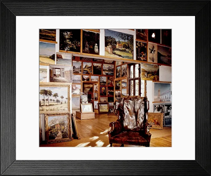 Framed Print : Winston Churchill's painting studio at his country home at Chartwell, Westerham, Kent, 1960s. (BSLOC_2021_7_23)