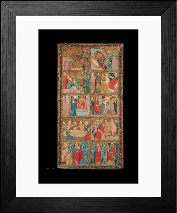 Framed Print : Stories of Jesus Christ, by Unknown Artist, 14th Century, wood, - Italy, Emilia Romagna, Bologna, National Picture Gallery. All Framed Print : Stories of Jesus Christ, by Unknown Artist, 14th Century, wood, - Italy, Emilia Romagna, Bologna, National Picture Gallery. All