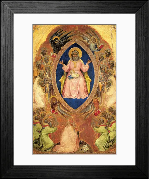Framed Print : Alberegno Jacobello, Polyptych of the Apocalypse, 1343, 14th Century, panel gold ground, Italy, Veneto, Venice