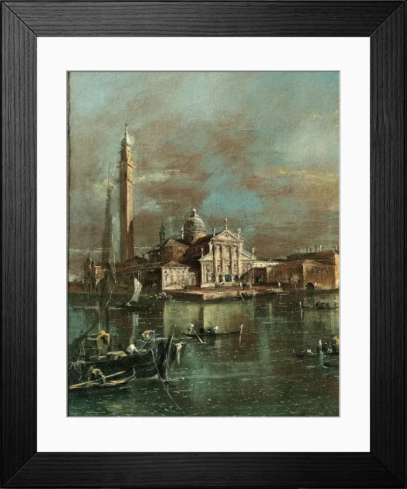 Framed Print : Guardi Francesco, Bacino di San Marco with San Giorgio and the Giudecca, 1774, 18th Century, oil on canvas, Italy, Veneto, Venice