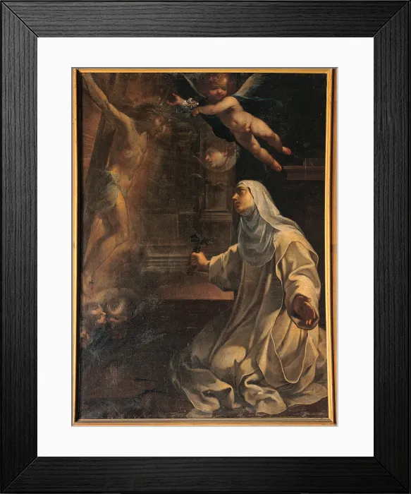 Framed Print : Blessed Beatrice, by Rutilio Manetti, 17th Century, oil on canvas, cm 218 x 158 - Italy, Tuscany, Florence, Galluzzo Charterhouse, Coro dei Conversi. Full view