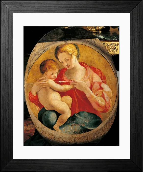 Framed Print : Madonna with Child, by Jacopo Carrucci know as Pontormo, 1526 - 1528 about, 16th Century, oil on panel, 77 cm - Italy, Tuscany, Florence, Capponi collection. All Framed Print : Madonna with Child, by Jacopo Carrucci know as Pontormo, 1526 - 1528 about, 16th Century, oil on panel, 77 cm - Italy, Tuscany, Florence, Capponi collection. All