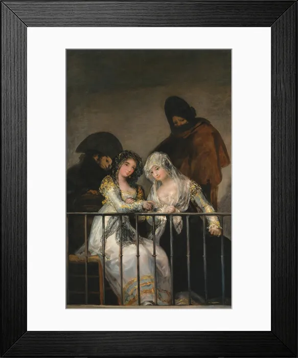 Framed Print : MAJAS ON A BALCONY, by Francisco de Goya, 1800-10, Spanish painting, oil on canvas Framed Print : MAJAS ON A BALCONY, by Francisco de Goya, 1800-10, Spanish painting, oil on canvas