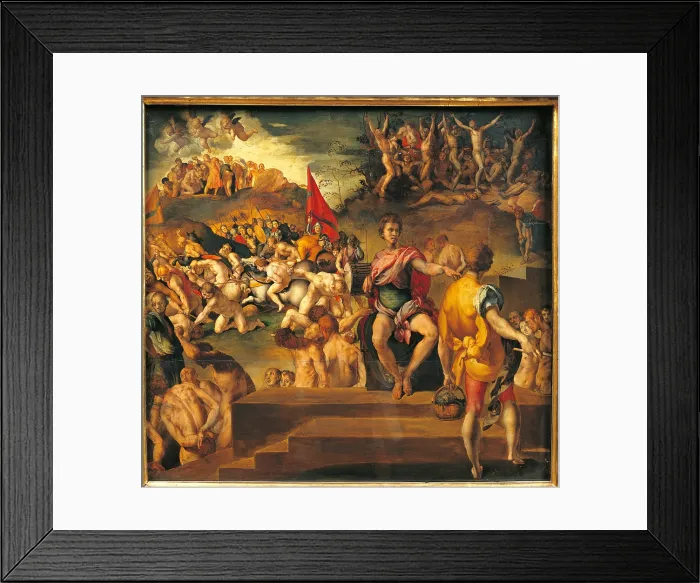 Framed Print : The Martyrdom of the Ten Thousand, by Jacopo Carrucci know as Pontormo, 1530 about, 16th Century, oil on panel, cm 67 x 73 - Italy, Tuscany, Florence, Uffizi Gallery