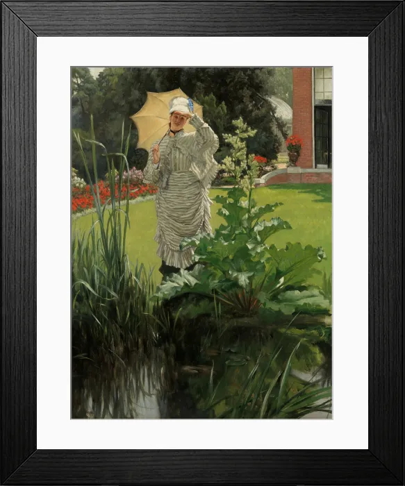 Framed Print : Spring Morning, by James Tissot, 1875, French realist, impressionistic, painting, oil on canvas Framed Print : Spring Morning, by James Tissot, 1875, French realist, impressionistic, painting, oil on canvas