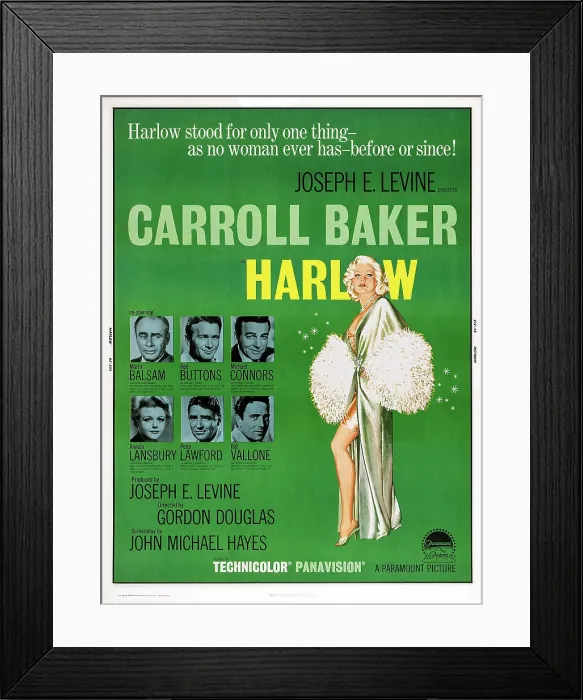 Framed Print : HARLOW, US poster art, left, top row: Martin Balsam, Red Buttons, Michael Connors; left, bottom row: Angela Lansbury, Peter Lawford, Raf Vallone; right: Carroll Baker, 1965 Framed Print : HARLOW, US poster art, left, top row: Martin Balsam, Red Buttons, Michael Connors; left, bottom row: Angela Lansbury, Peter Lawford, Raf Vallone; right: Carroll Baker, 1965