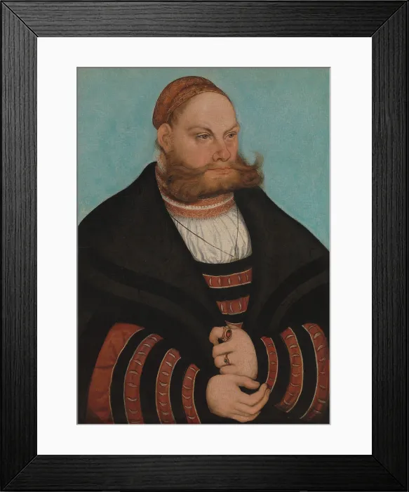 Framed Print : LUKAS SPIELHAUSEN, by Lucas Cranach the Elder, 1532, German painting, oil on wood