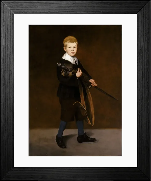Framed Print : Boy with a Sword, by Edouard Manet, 1861 French impressionist painting, oil on canvas Framed Print : Boy with a Sword, by Edouard Manet, 1861 French impressionist painting, oil on canvas