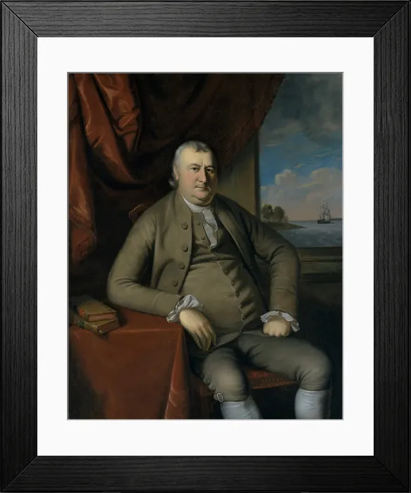 Framed Print : SAMUEL MIFFLIN, by Charles Willson Peale, 1777-80, American painting, oil on canvas