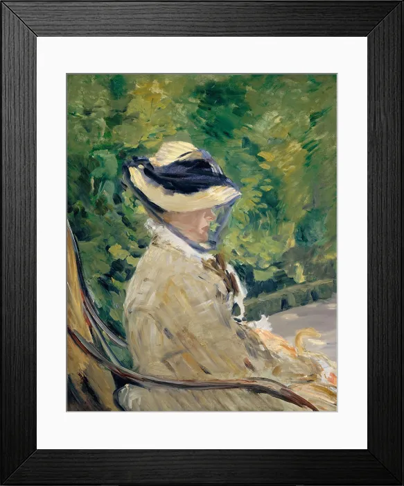 Framed Print : Madame Manet (Suzanne Leenhoff), by Edouard Manet, 1880 French impressionist oil painting