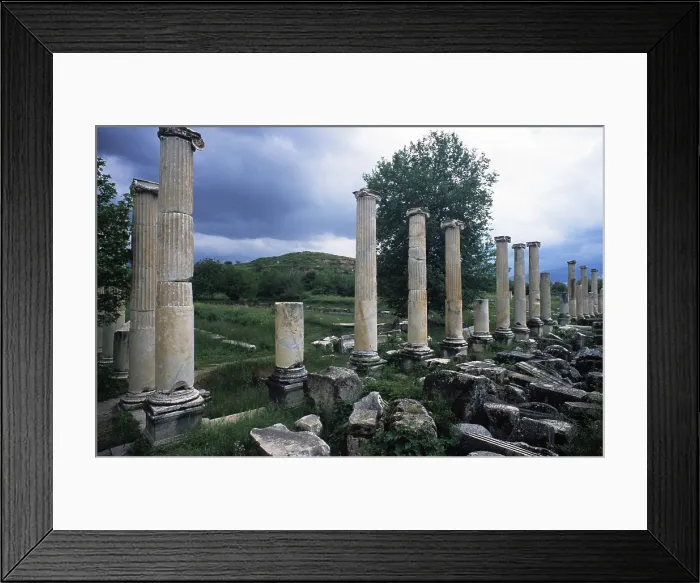 Framed Print : Tiberium Portico, 1st Century a.C. marble - Turkey, Aphrodisias. Whole view