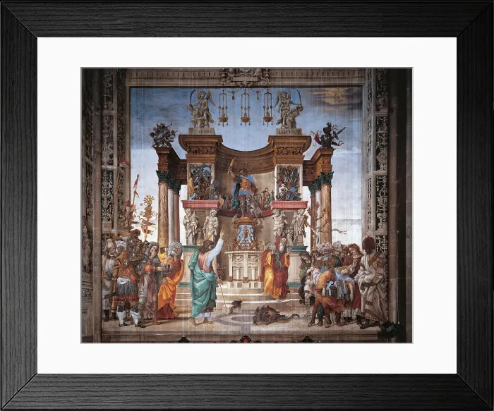 Framed Print : St Philip Driving the Dragon from the Temple of Hieropolis, by Filippino Lippi, 1493 - 1495 about, 15th Century, fresco, cm 1225 x 614 x 564 - Italy, Tuscany, Florence Framed Print : St Philip Driving the Dragon from the Temple of Hieropolis, by Filippino Lippi, 1493 - 1495 about, 15th Century, fresco, cm 1225 x 614 x 564 - Italy, Tuscany, Florence