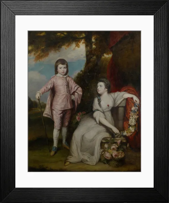 Framed Print : GEORGE CAPEL, VISCOUNT MALDEN, AND ELIZABETH CAPEL, by Sir Joshua Reynolds, 1768, British painting Framed Print : GEORGE CAPEL, VISCOUNT MALDEN, AND ELIZABETH CAPEL, by Sir Joshua Reynolds, 1768, British painting
