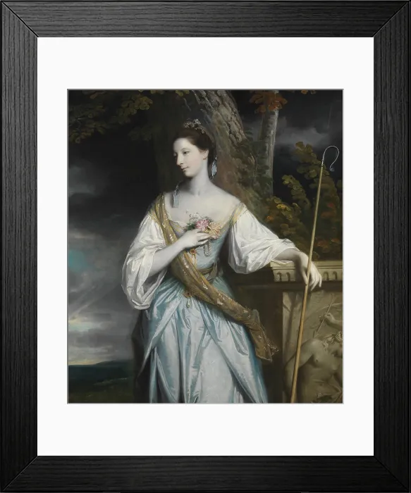 Framed Print : ANNE DASHWOOD, LATER COUNTESS OF GALLOWAY, by Sir Joshua Reynolds, 1764, British oil painting