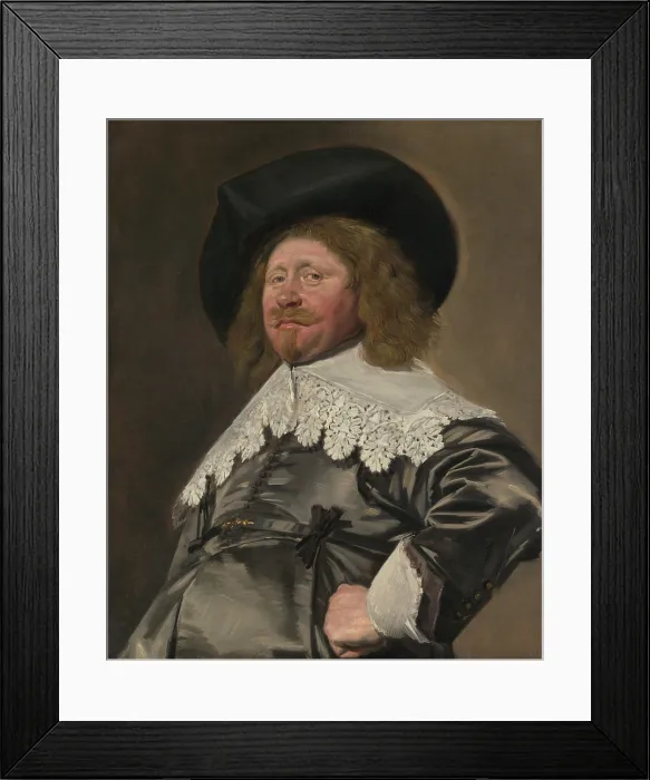 Framed Print : PORTRAIT OF A MAN, by Frans Hals, 1636-38, Dutch painting, oil on canvas. This is believed to be Duyst van Voorhout, a wealthy Haarlem brewer and art collector