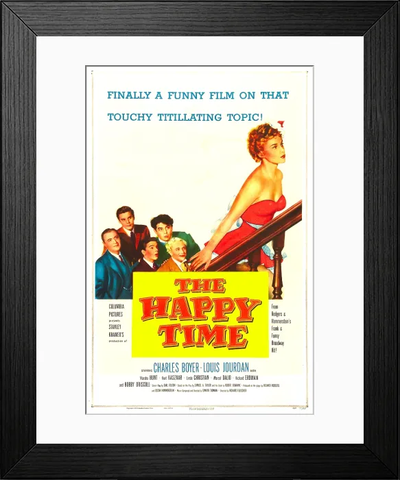 Framed Print : THE HAPPY TIME, US poster, Linda Christian (right), 1952 Framed Print : THE HAPPY TIME, US poster, Linda Christian (right), 1952