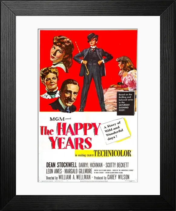 Framed Print : THE HAPPY YEARS, US poster, Dean Stockwell (hands on hips), 1950 Framed Print : THE HAPPY YEARS, US poster, Dean Stockwell (hands on hips), 1950