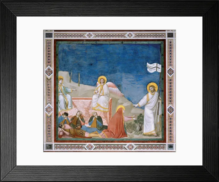 Framed Print : Stories of the Passion of Christ The Resurrection, by Giotto, 1304 about, 14th Century, fresco, cm 200 x 185 - Italy, Veneto, Padua, Scrovegni Chapel. All
