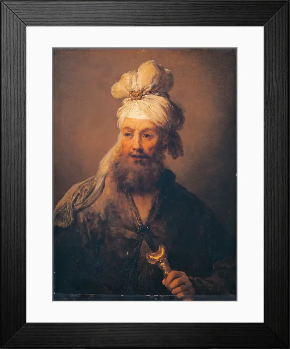 Framed Print : Half Bust of a Bearded Man with Turban, by Christian Wilhelm Ernest Dietrich, 18th Century, oil on panel, 38 x 29 cm - Italy, Lombardy, Milan, Castello Sforzesco Framed Print : Half Bust of a Bearded Man with Turban, by Christian Wilhelm Ernest Dietrich, 18th Century, oil on panel, 38 x 29 cm - Italy, Lombardy, Milan, Castello Sforzesco