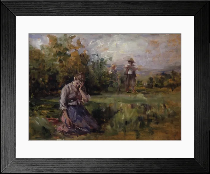 Framed Print : The scolding (La sgridata), by Demetrio Cosola, 1870 - 1895, 19th Century, oil on board - Private collection. Whole artwork view