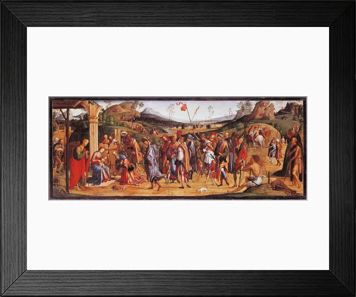 Framed Print : Adoration of the Magi, by Lorenzo il Vecchio Costa, 1499, 15th Century, oil on panel, cm 75 x 181, 3 - Italy, Lombardy, Milan, Brera art gallery. All Framed Print : Adoration of the Magi, by Lorenzo il Vecchio Costa, 1499, 15th Century, oil on panel, cm 75 x 181, 3 - Italy, Lombardy, Milan, Brera art gallery. All