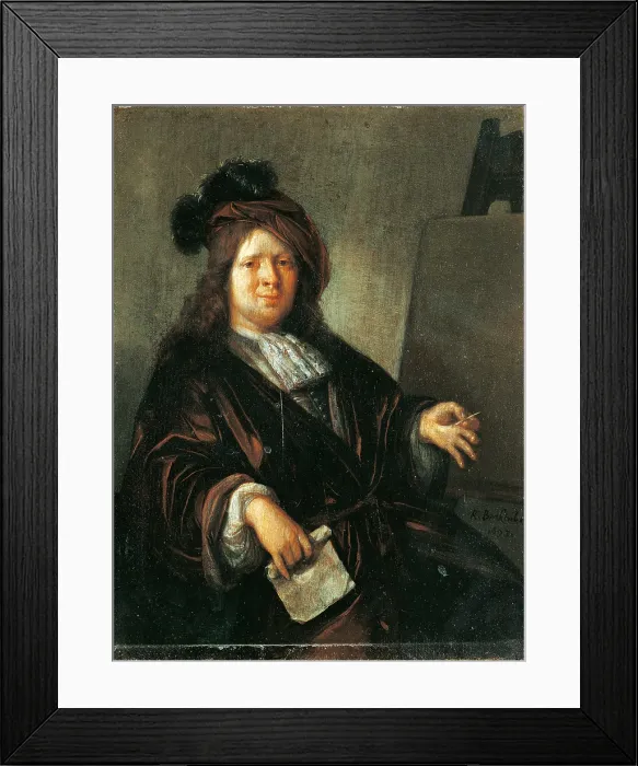 Framed Print : Self Portrait, by Richard Brakenburgh, 1663 - 1693, 17th Century, oil on panel, 23 x 18 cm - Italy, Lombardy, Milan, Castello Sforzesco, Civic Collections of Ancient Art Framed Print : Self Portrait, by Richard Brakenburgh, 1663 - 1693, 17th Century, oil on panel, 23 x 18 cm - Italy, Lombardy, Milan, Castello Sforzesco, Civic Collections of Ancient Art