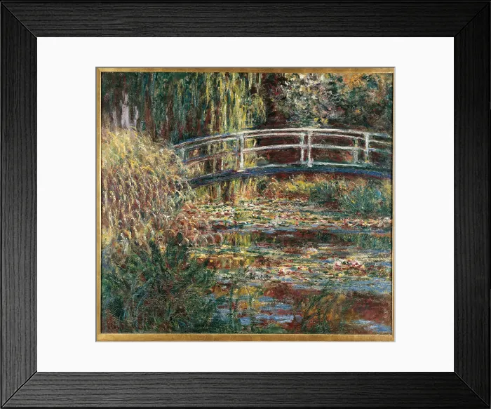 Framed Print : Water Lily Pond Pink Harmony, by Claude Monet, 1900, 20th Century, oil on canvas, cm 89, 5 x 100 - France, Ile de France, Paris, Muse dOrsay, RF 2005. All