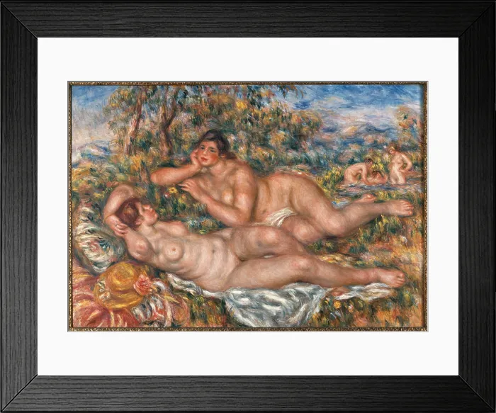 Framed Print : The Bathers, by Pierre-Auguste Renoir, 1918 - 1919 about, 20th Century, oil on canvas, cm 110 x 160 - France, Ile de France, Paris, Muse dOrsay, RF 2795. All