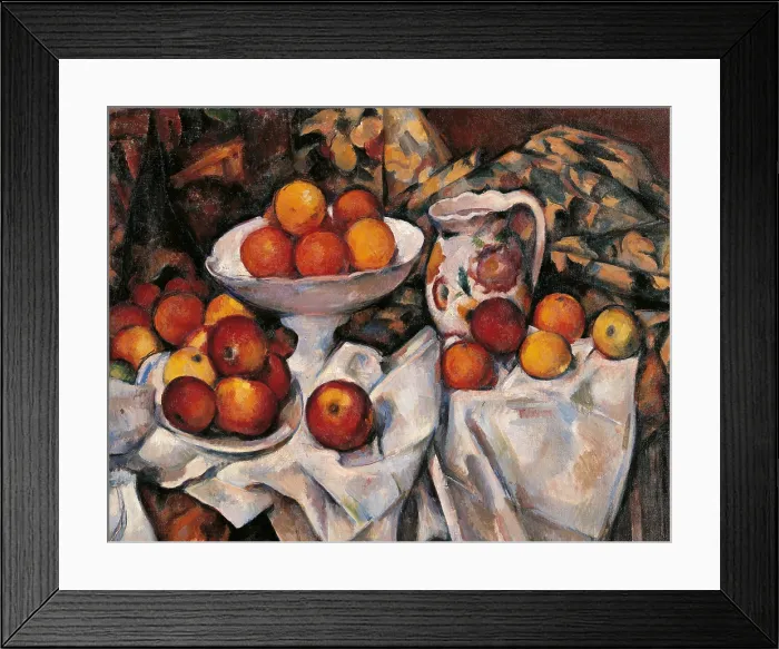 Framed Print : Apples and Oranges, by Paul Czanne, 1895 - 1900, 19th Century, oil on canvas, cm 61 x 50 - France, Ile de France, Paris, Muse dOrsay, R.F. 1972. Detail