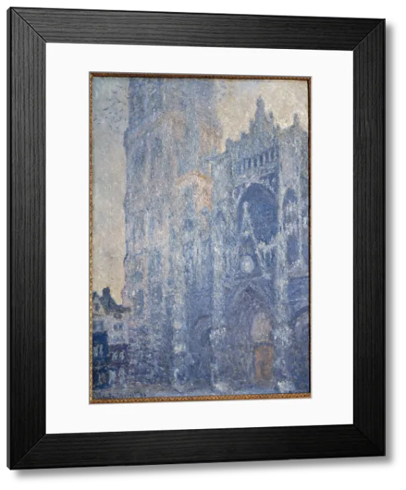 Framed Print : Rouen Cathedral (Morning Effect), by Claude Monet, 1893 - 1894 about, 19th Century, oil on canvas, cm 106 x 73 - France, Ile de France, Paris, Muse dOrsay, R.F. 2001. All