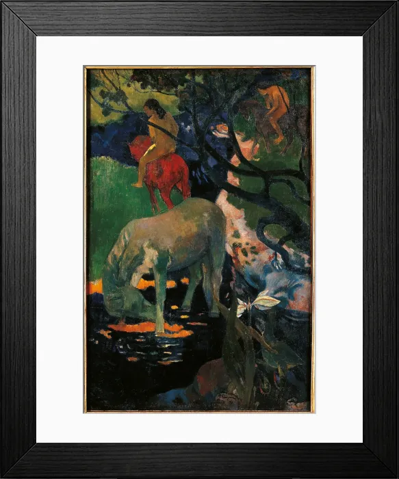 Framed Print : The White Horse, by Paul Gauguin, 1889, 19th Century, oil on canvas, cm 140 x 91, 5 - France, Ile de France, Paris, Muse dOrsay, R.F. 2616. All