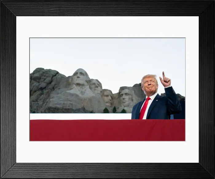 Framed Print : President Donald Trump at Mount Rushmore, July 3, 2020