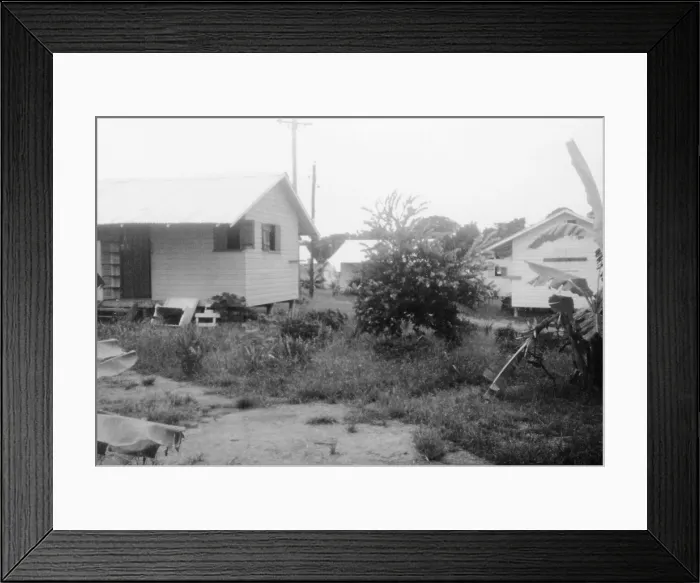 Framed Print : Residential Buildings of the People's Temple in Jonestown, Guyana. Nov. 1978 Framed Print : Residential Buildings of the People's Temple in Jonestown, Guyana. Nov. 1978