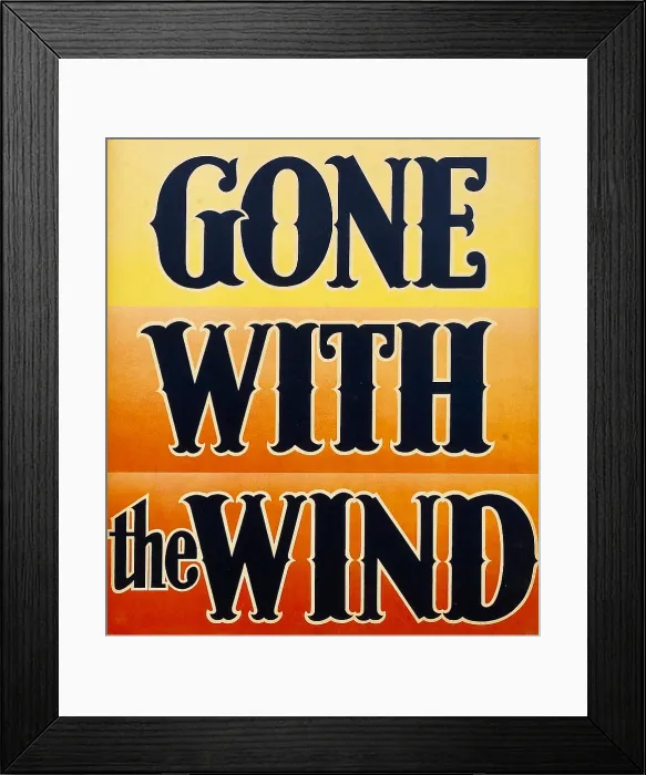 Framed Print : GONE WITH THE WIND, window card, 1939