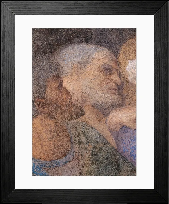 Framed Print : The Last Supper, by Leonardo da Vinci, 1495 - 1497 about, 15th Century, tempera and oil on two layers of plaster, cm 460 x 880 - Italy, Lombardy, Milan