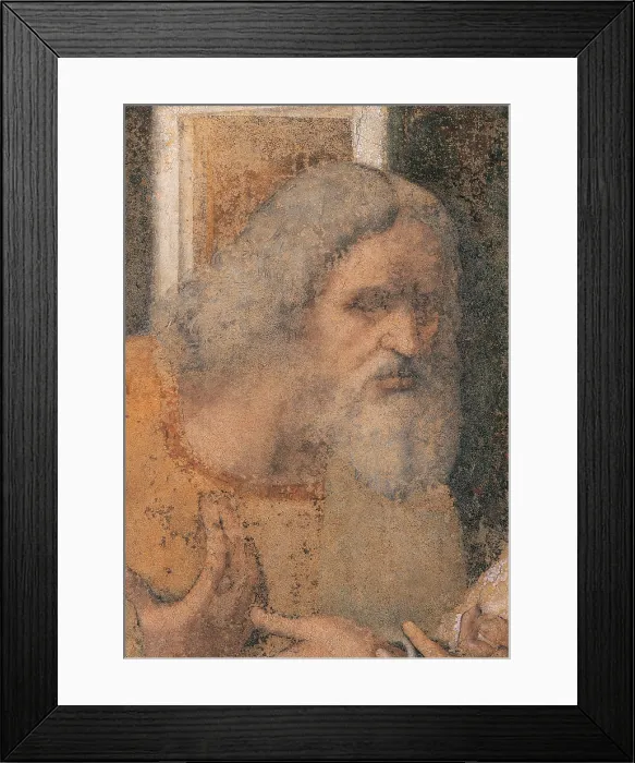 Framed Print : The Last Supper, by Leonardo da Vinci, 1495 - 1497 about, 15th Century, tempera and oil on two layers of plaster, cm 460 x 880 - Italy, Lombardy, Milan